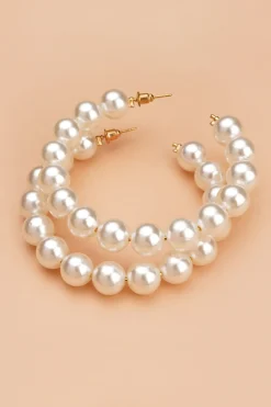 Circular Pearl Earrings