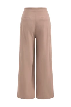 Collar Long Sleeve Crop Top And Trousers Set