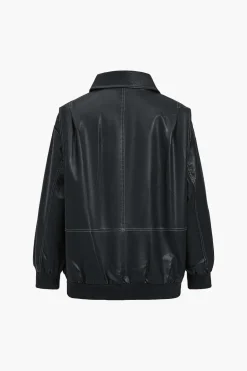 Collared Zipper Jacket