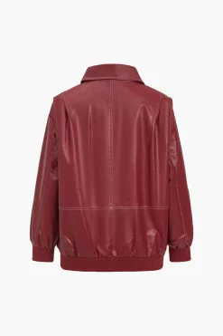 Collared Zipper Jacket