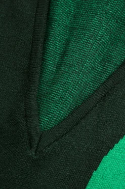 Color Block Asymmetrical Sweater Dress