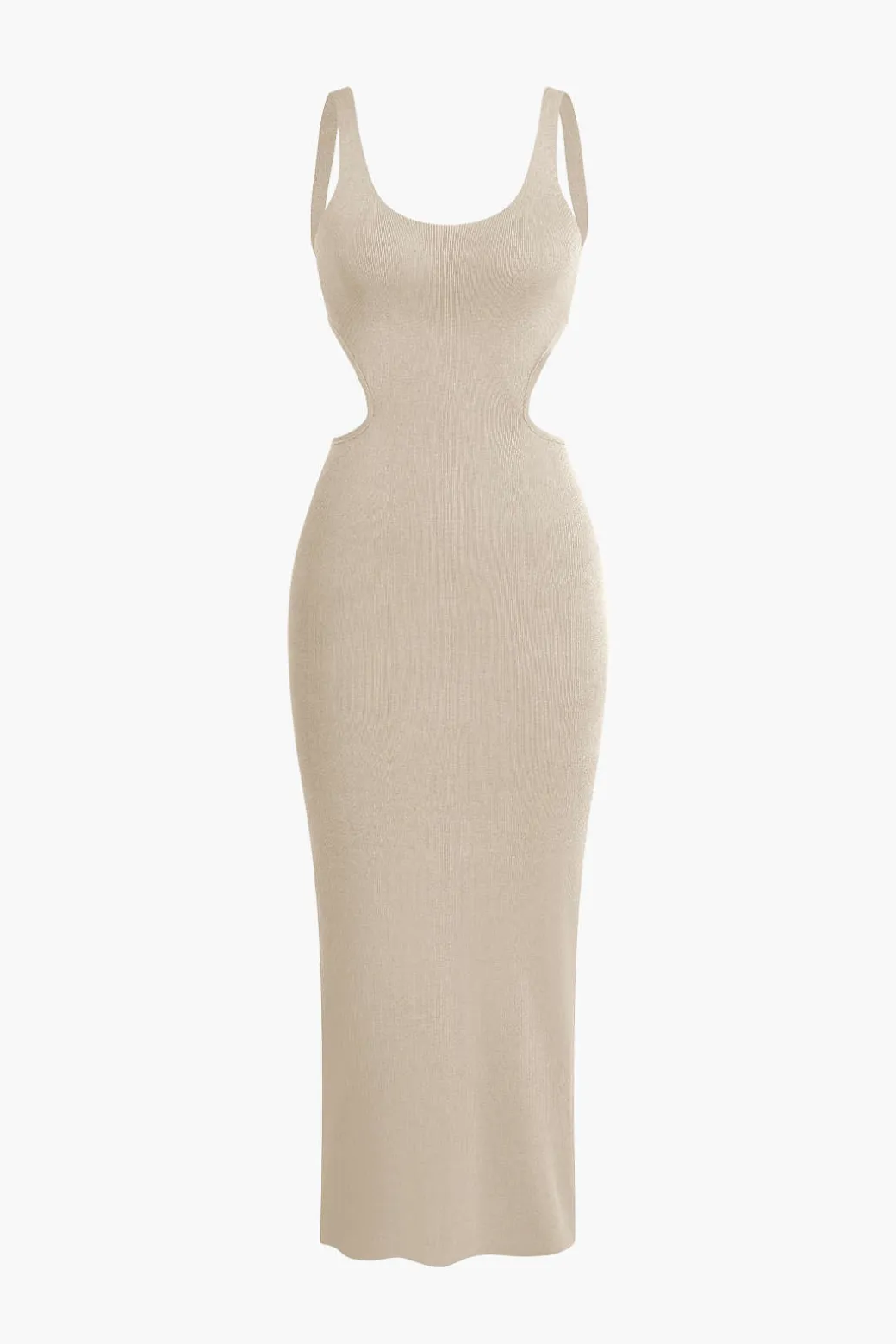 Color Block Backless Cami Knit Dress