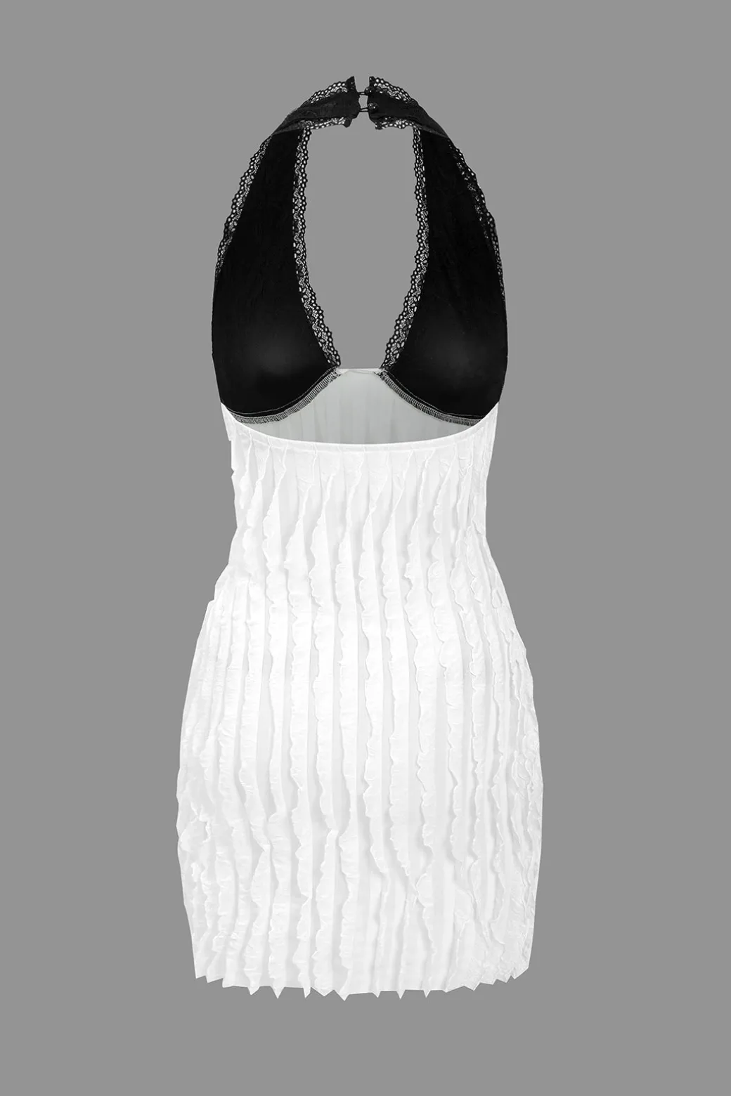 Color Block Backless Mini Dress