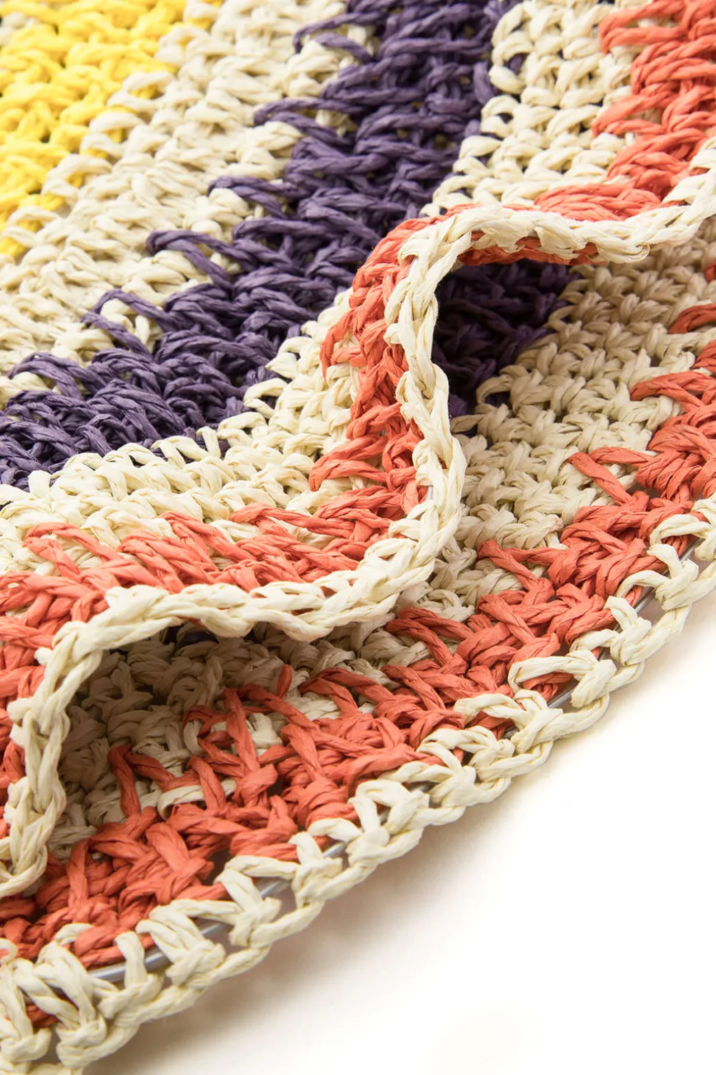 Color Block Crochet Knit Bucket Hat