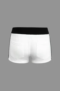 Color Block Drawstring Shorts