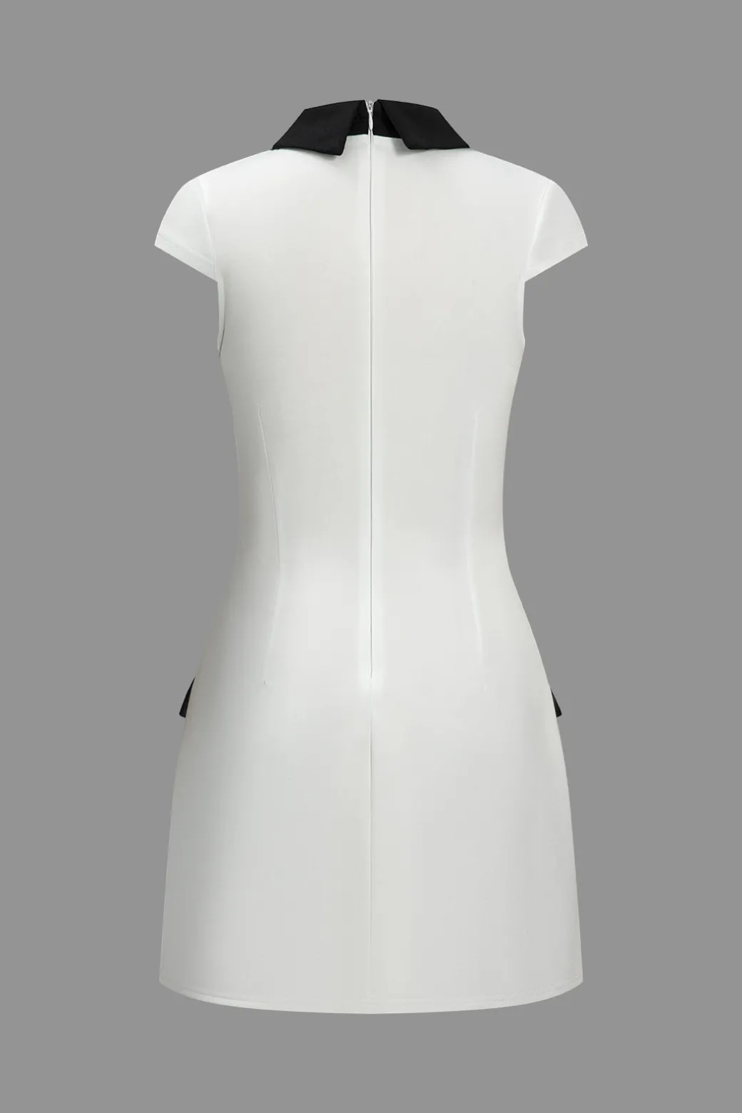 Color Block Fake Pocket Mini Dress