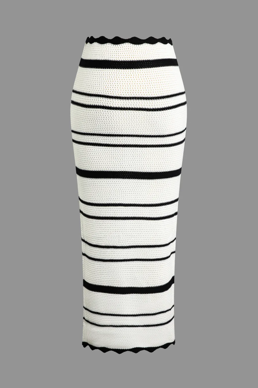 Color Block Stripe Knit Cami Top And Skirt Set