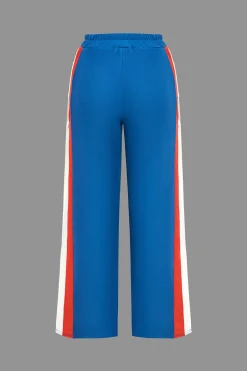 Color Block Wide Leg Trousers