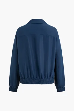 Color Block Zipper Jacket