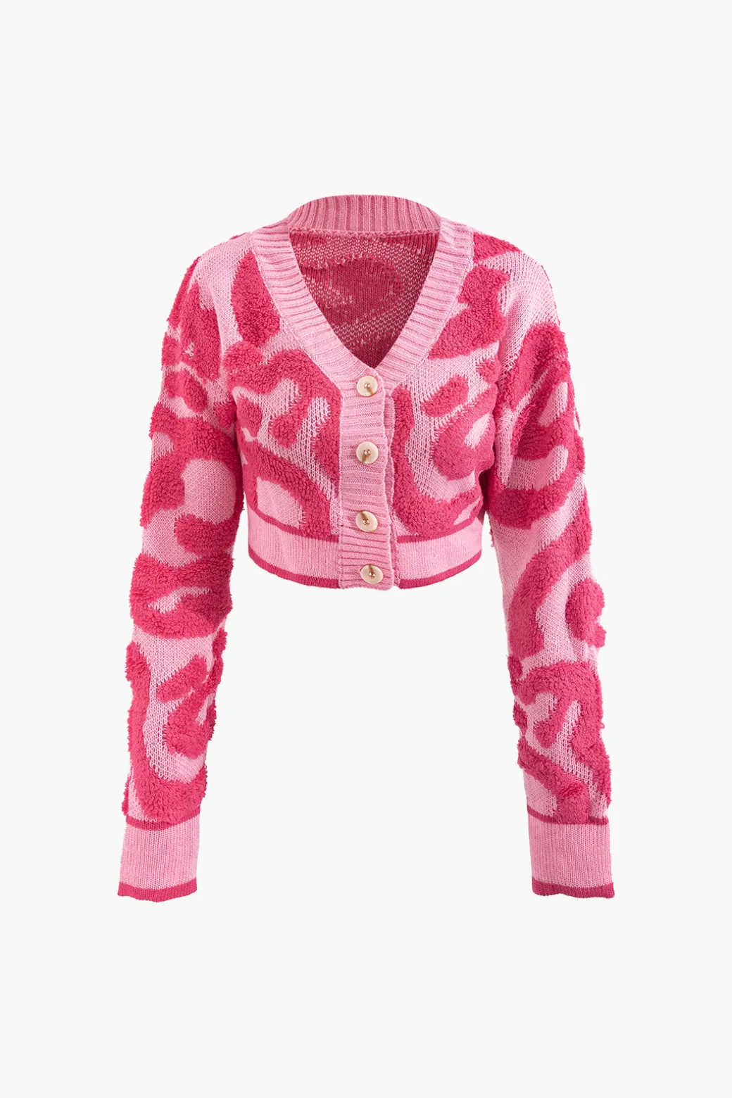 Colorblock V-neck Knit Button Up Cardigan