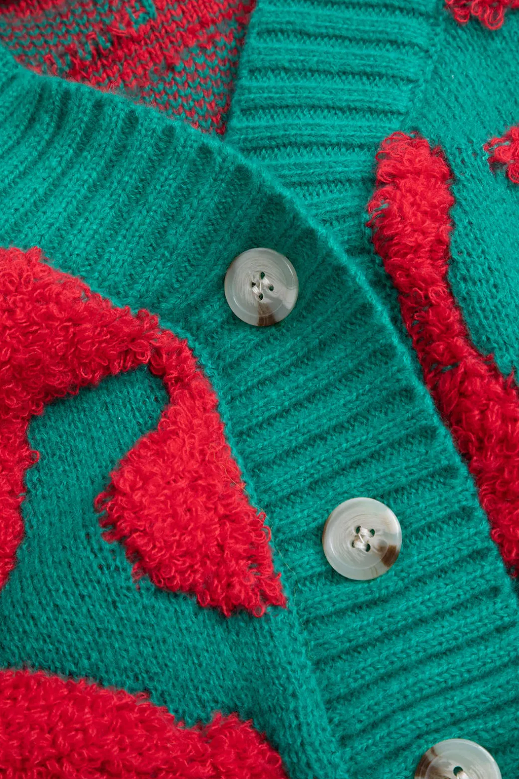Colorblock V-neck Knit Button Up Cardigan