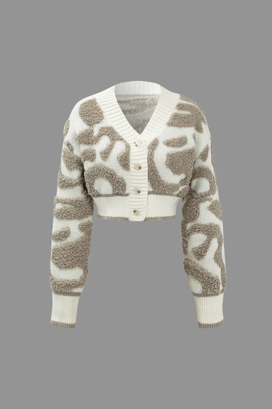 Colorblock V-neck Knit Button Up Cardigan