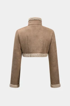 Contrast Binding V-shape Cut Jacket