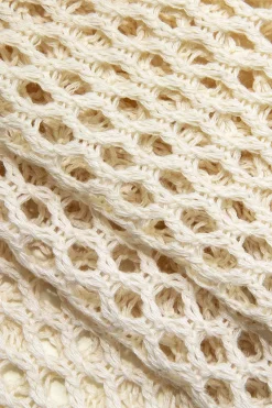 Contrast Crochet V-Neck Knit Shorts Set