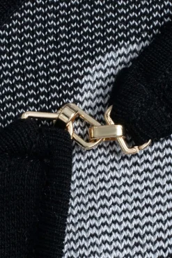 Contrast Cut Out Slit Sweater Dress