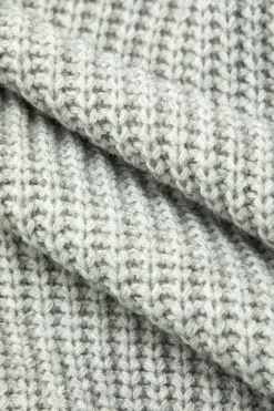 Contrast Denim Stitching Round Neck Sweater
