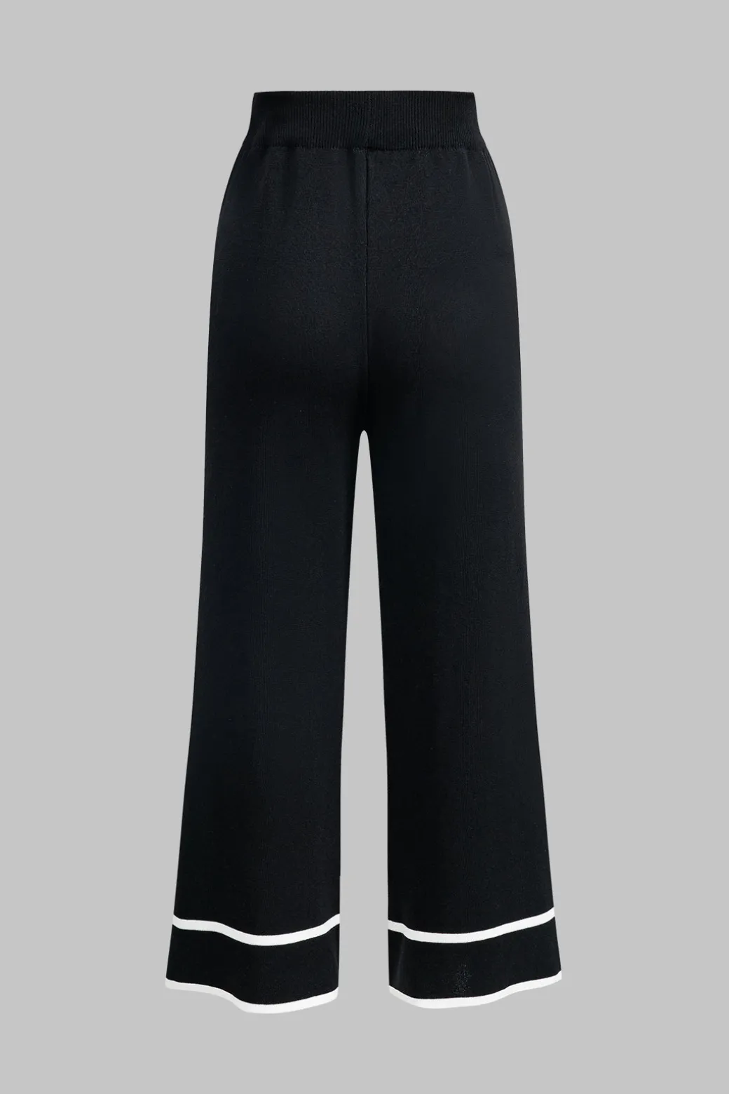 Contrast Knit Button Cardigan And Pants Set