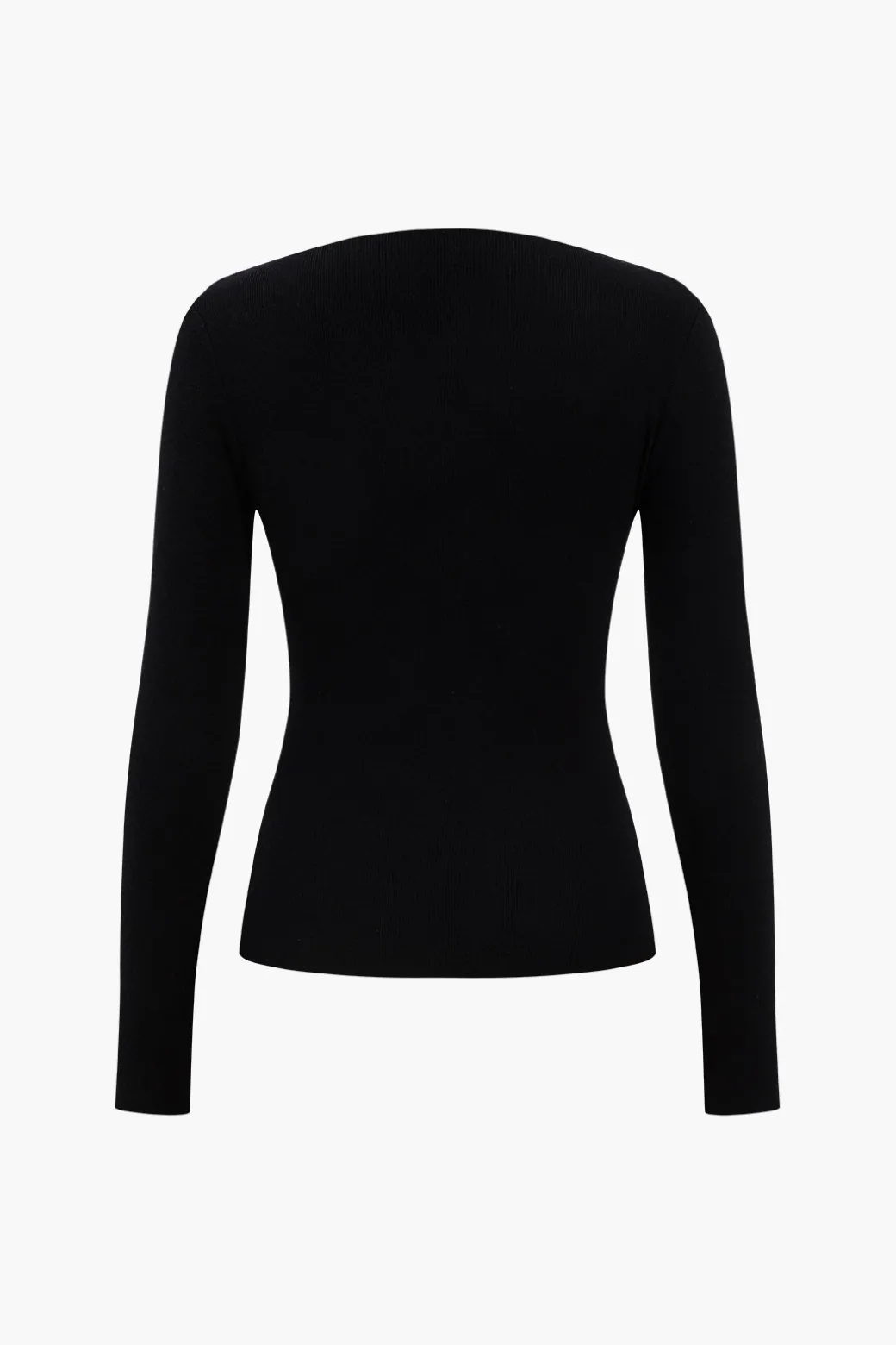 Contrast Knit Long-Sleeve Top