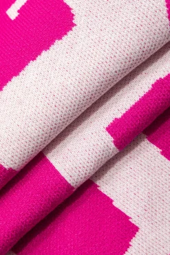 Contrast Knit Slip Maxi Dress