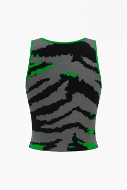 Contrast Knit Tank Top
