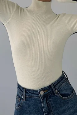 Contrast Long-Sleeve Top