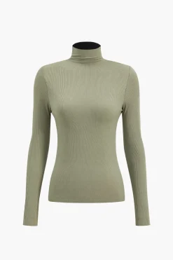Contrast Long-Sleeve Top