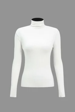 Contrast Long-Sleeve Top