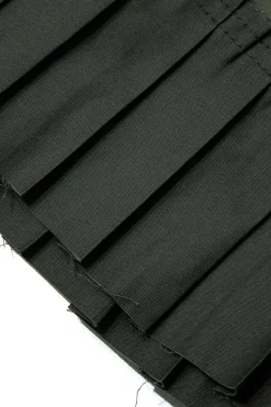 Contrast Pleated Mini Skirt