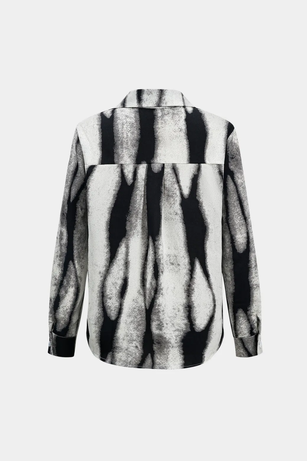 Contrast Print Long-Sleeve Shirt