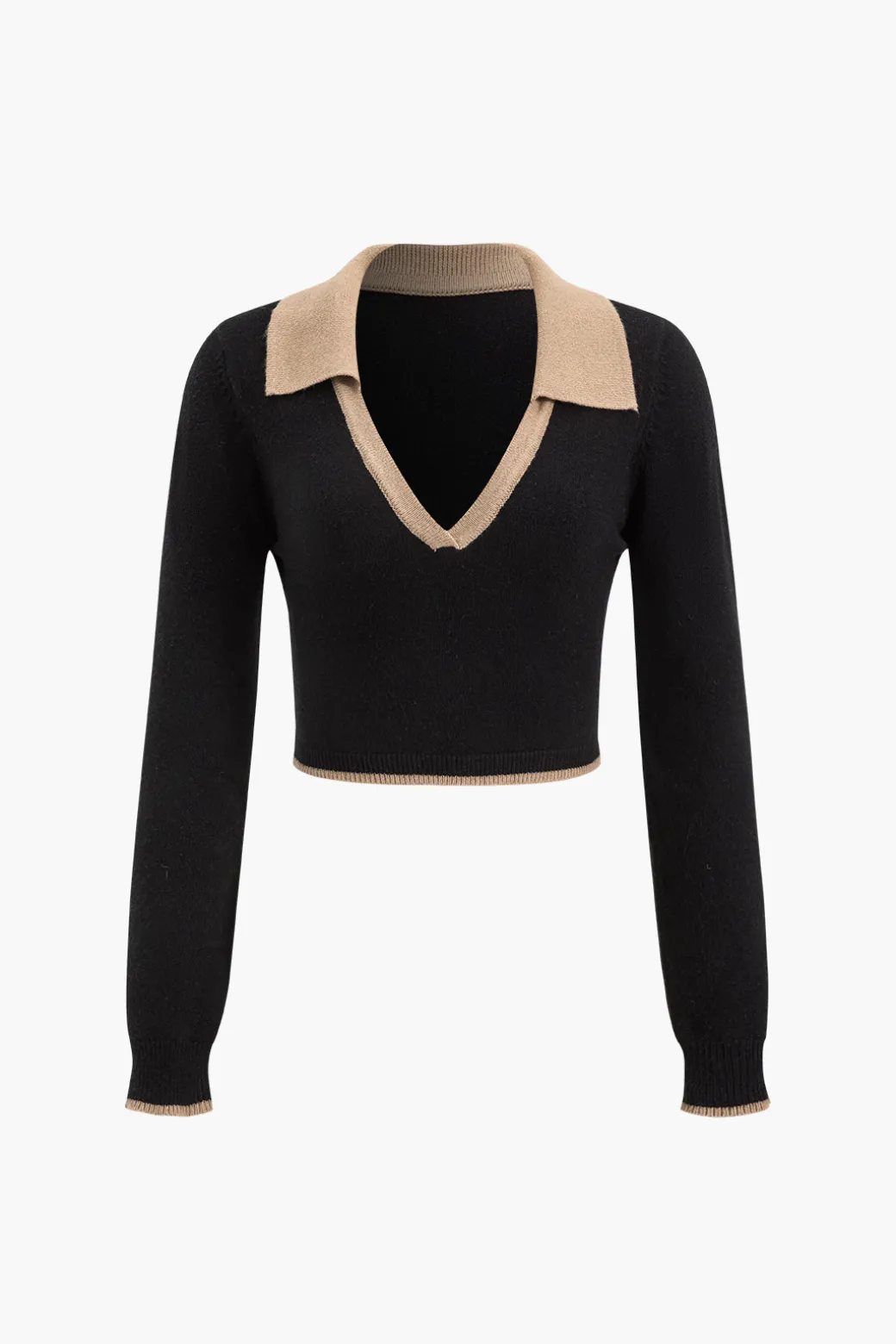 Contrast Sweater And Skirt Set
