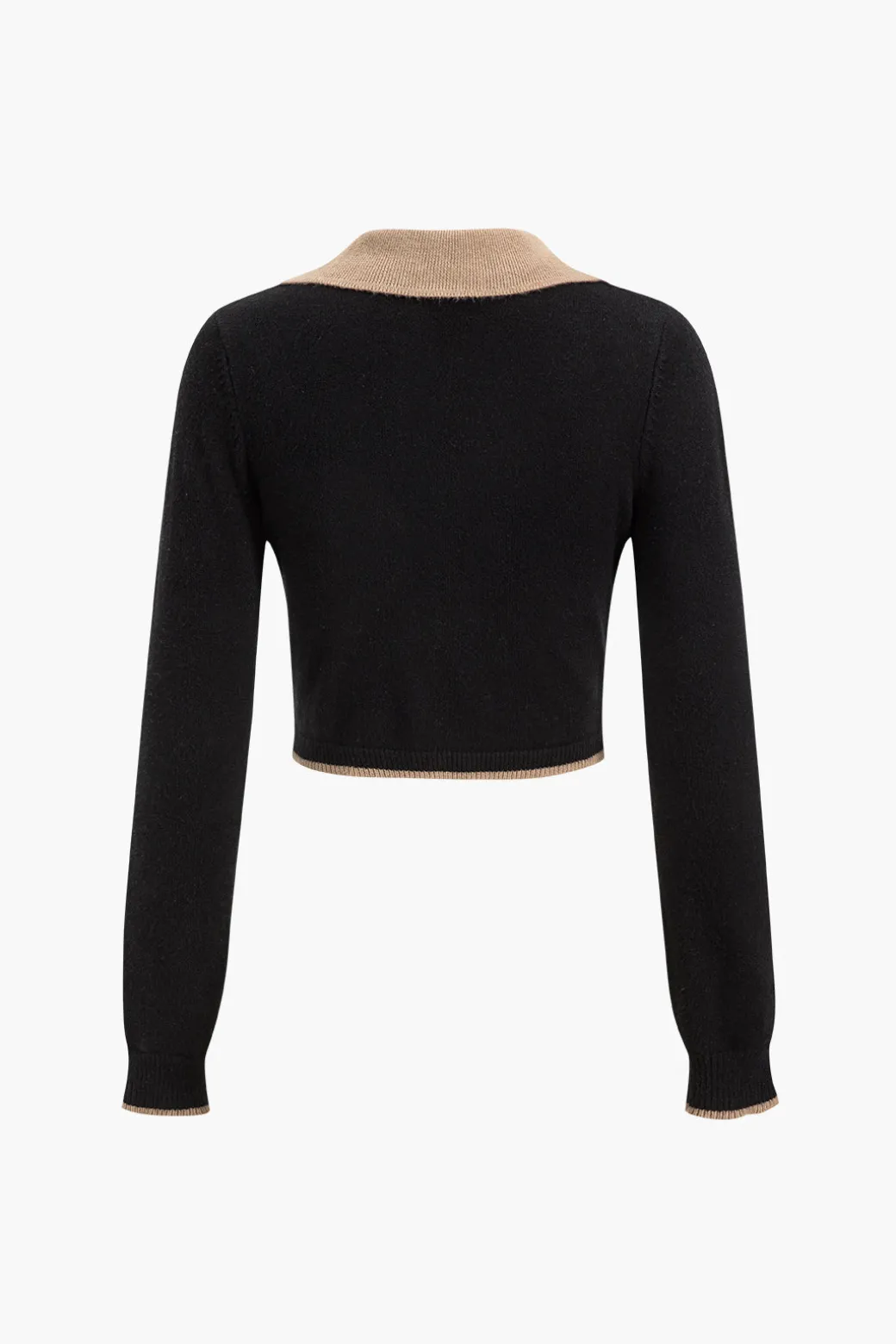 Contrast Sweater And Skirt Set