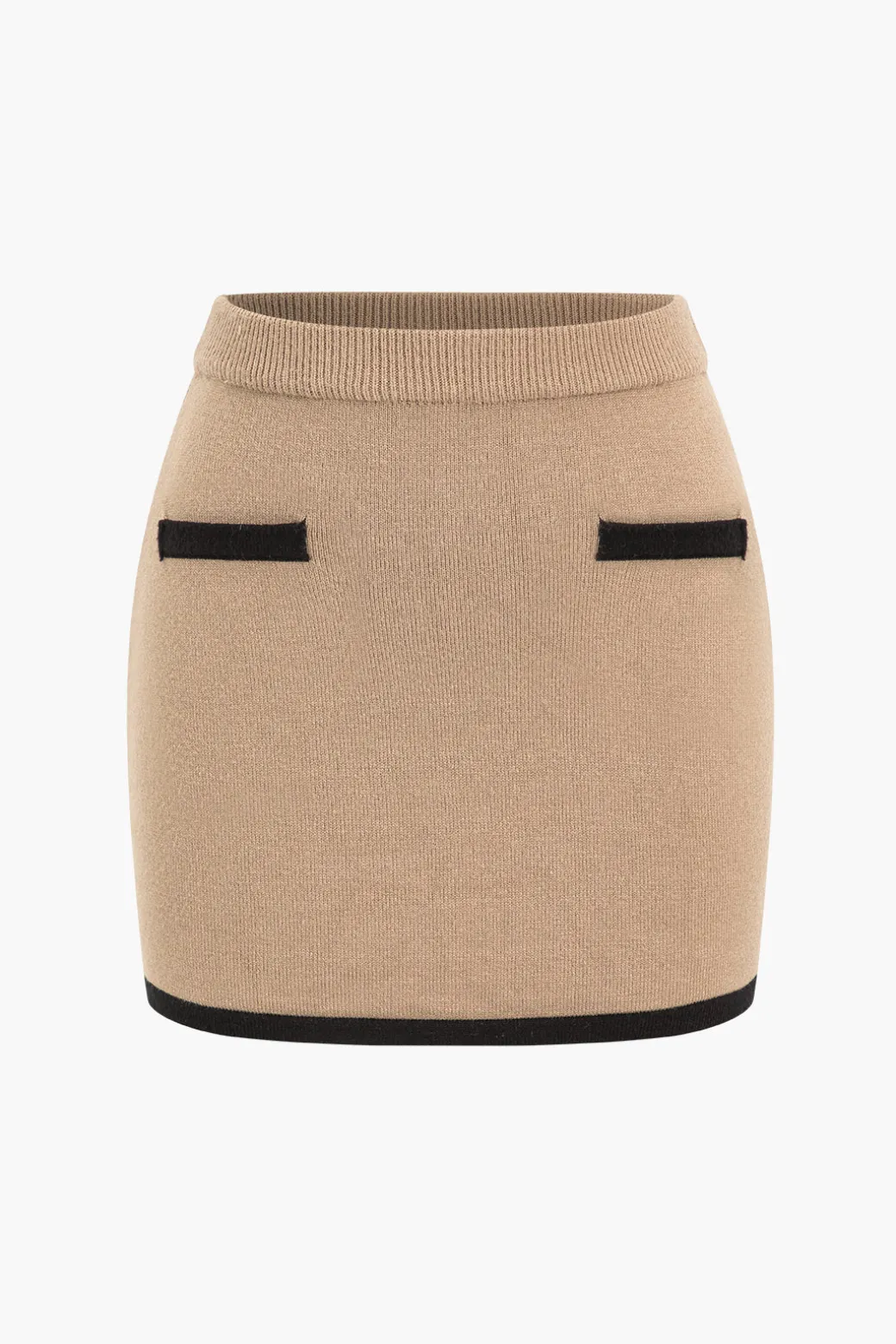Contrast Sweater And Skirt Set