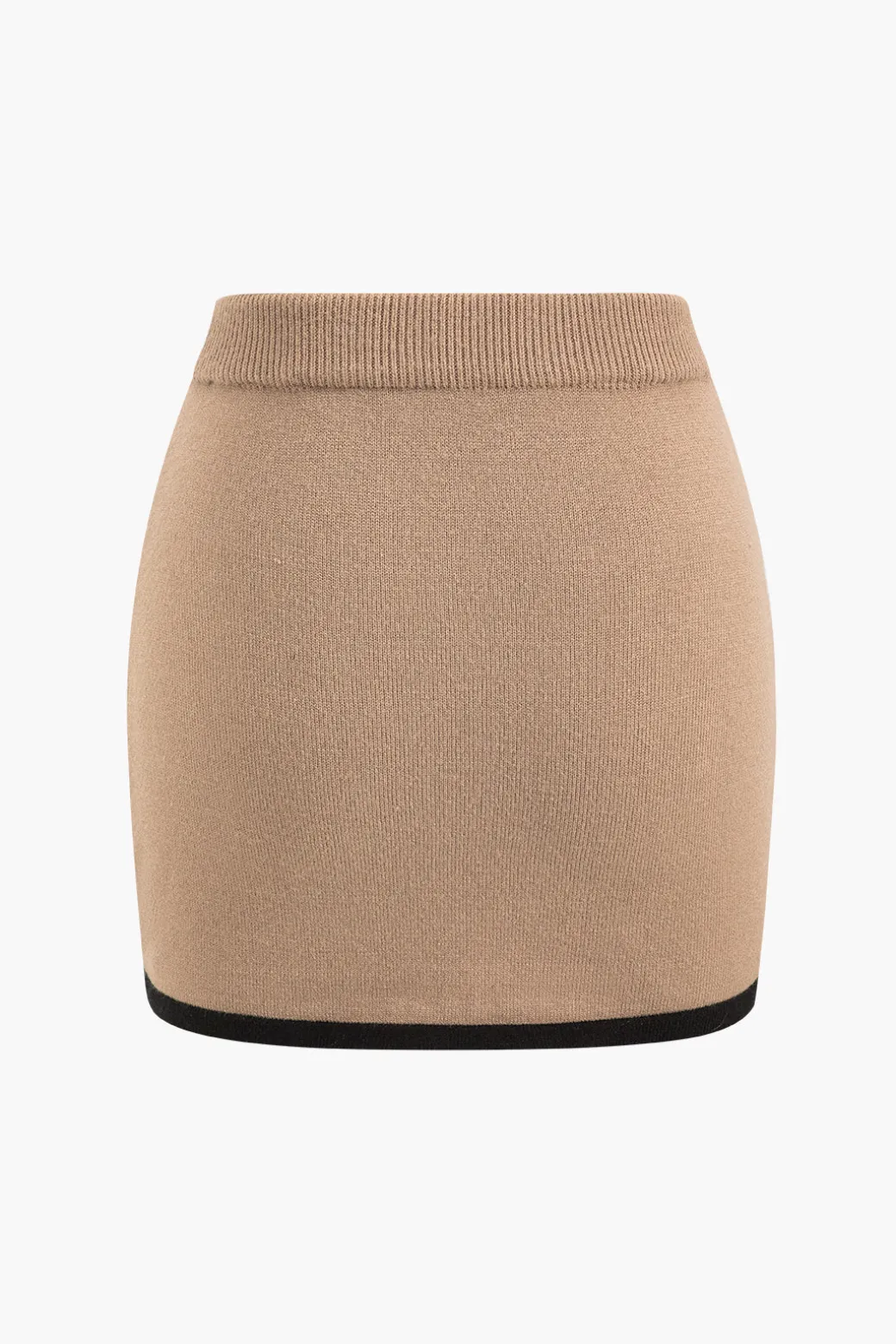Contrast Sweater And Skirt Set