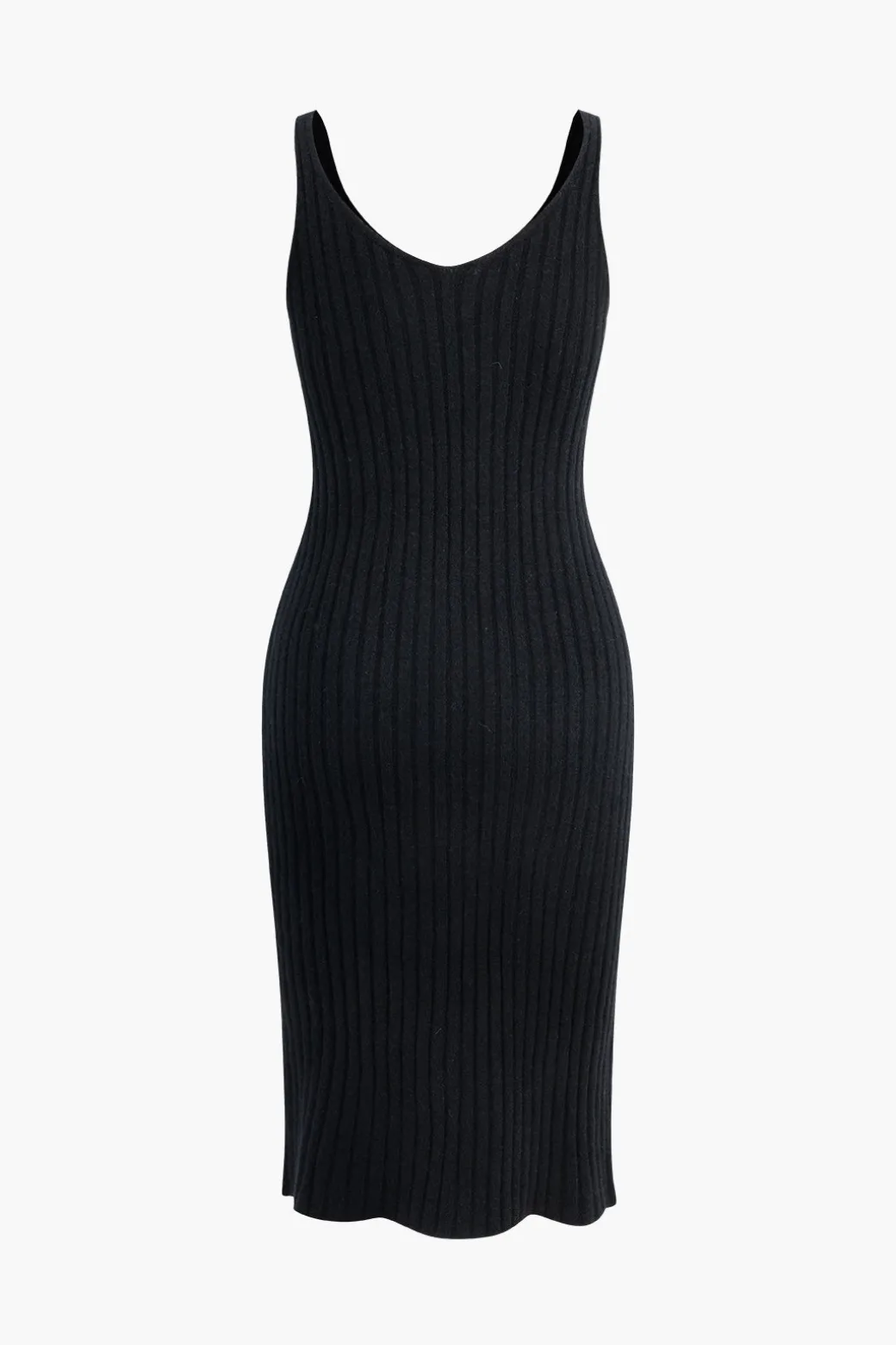 Contrast Sweater Button Cropped Cardigan And Slip Dress Set
