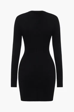 Contrast Sweater Dress