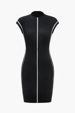 Contrast Sweater Dress