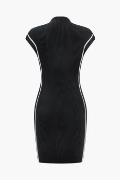 Contrast Sweater Dress
