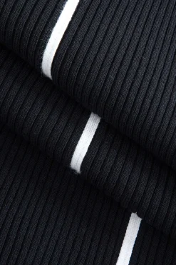 Contrast Sweater Midi Dress