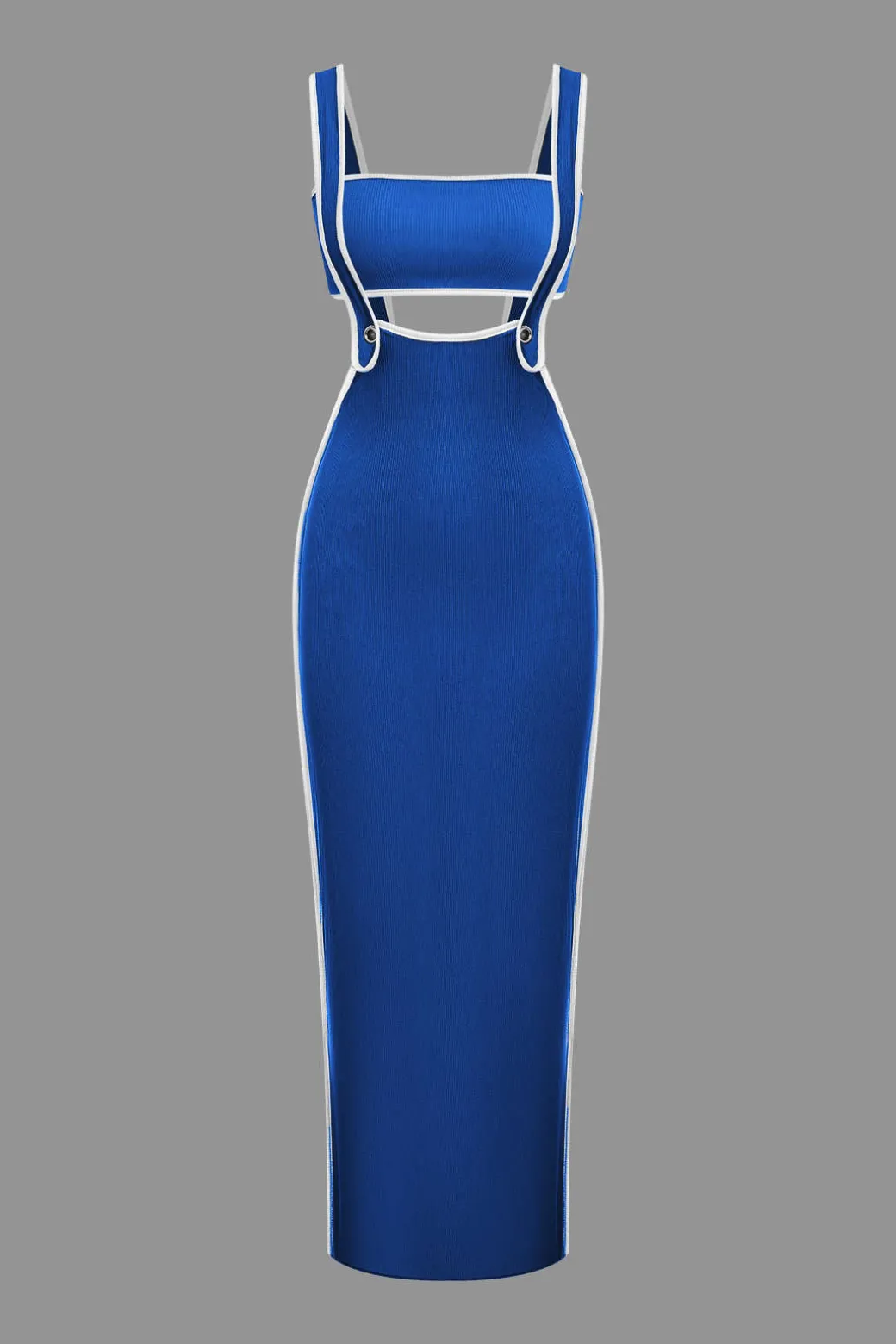 Contrast Trim Tube Top And Pinafore Dress Set
