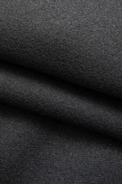Contrast Trim Wool-blend Coat With Tassel Scarf