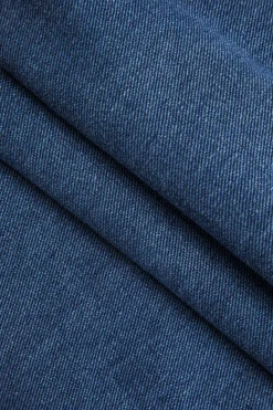Contrast Wave Pattern Wide Leg Jeans