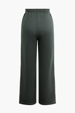 Contrast Zipper Trousers Set