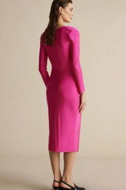 Cowl Neck Long Sleeve Maxi Dress