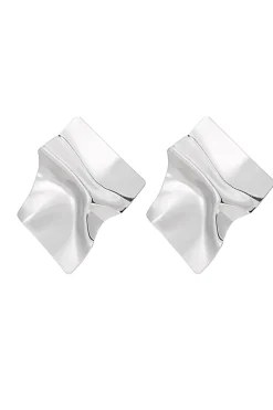 Crinkled Statement Earrings