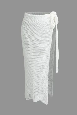 Crochet Knot Side Split Cover Up