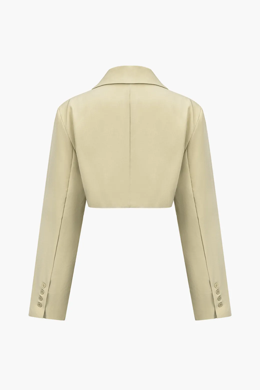 Crop Blazer And Asymmetrical Tie-Wrap Skirt Set