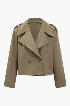 Cropped Double-Breasted Coat