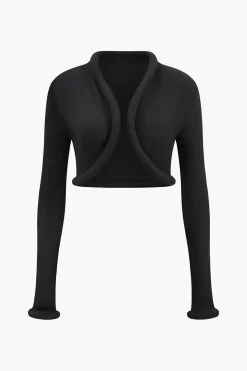 Cropped Long-Sleeve Top