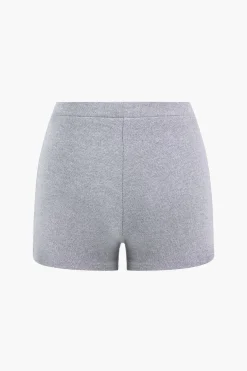 Cropped Zipper Top And Shorts Set