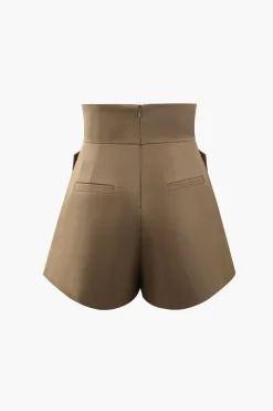 Cross Waist Tailored Shorts